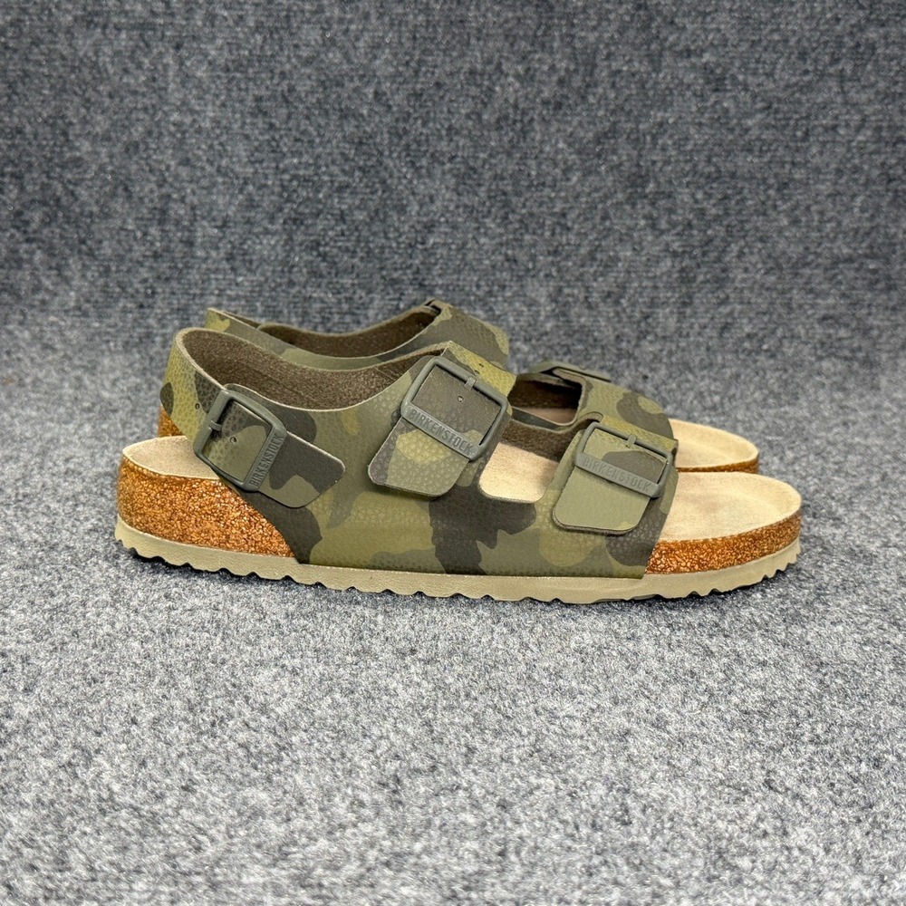Birkenstock Milano Sandals Men's 9 Desert Soil Camouflage Green Soft Footbed - Picture 1 of 11